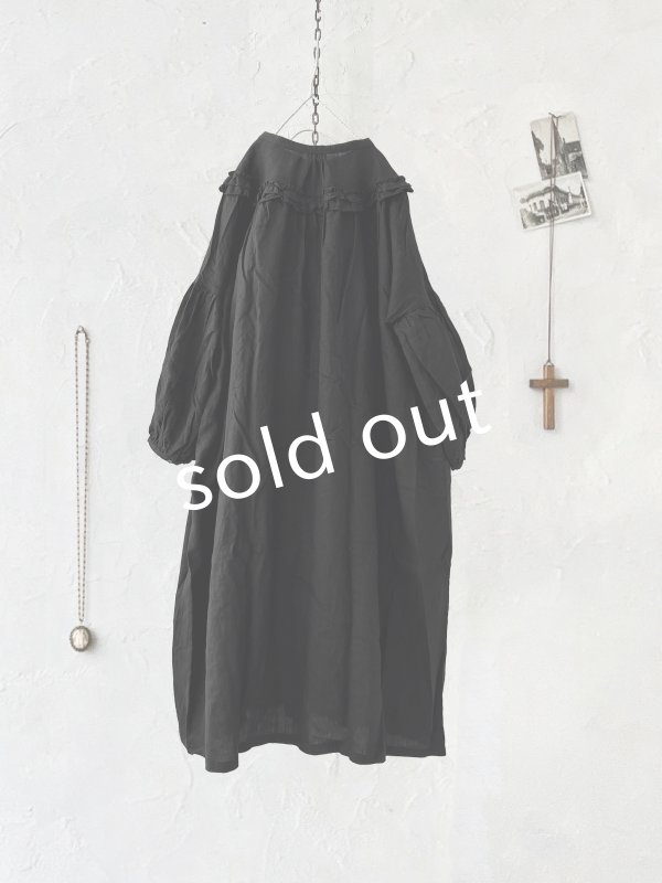 画像10: ubasoku/ヨークフリルワンピース・黒 (10)