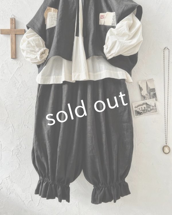 画像2: MARCHE' DE SOEUR／ミュゲットパンツ・黒 (2)