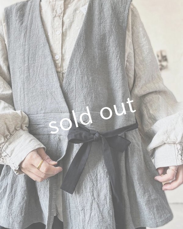 画像12: MAGALI /カシュクールジレ・アッシュグレー (12)