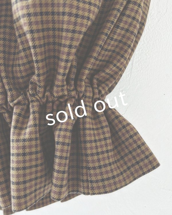 画像3: MARCHE' DE SOEUR／ミュゲットパンツ・ブラウンチェック (3)
