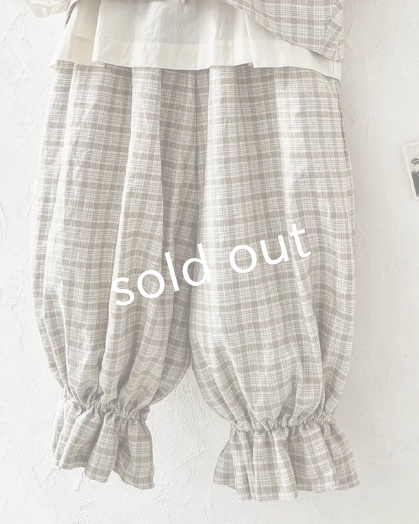 画像3: MARCHE' DE SOEUR／ミュゲットパンツ・ベージュチェック (3)