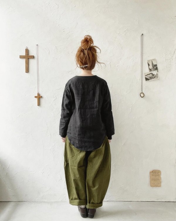 画像8: seasew./フレンチリネンヘンリーネックプルオーバー・オフ (8)