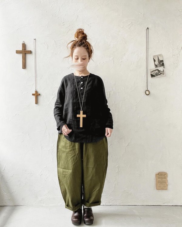 画像7: seasew./フレンチリネンヘンリーネックプルオーバー・オフ (7)