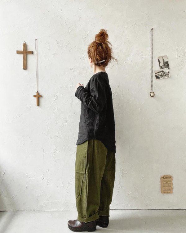 画像9: seasew./フレンチリネンヘンリーネックプルオーバー・オフ (9)