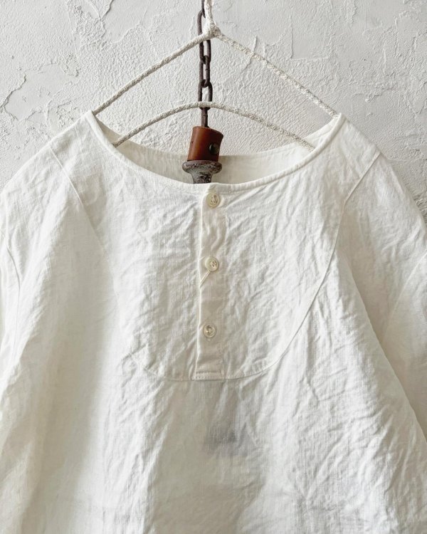 画像2: seasew./フレンチリネンヘンリーネックプルオーバー・オフ (2)