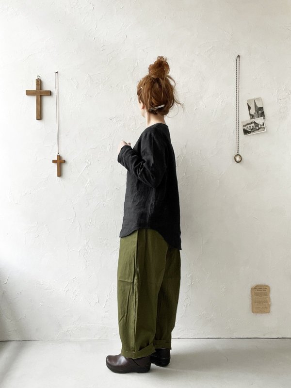 画像9: seasew./508 オックスコクーンパンツ・ブラック (9)