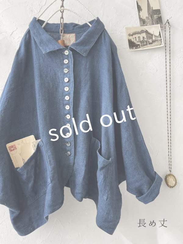 画像12: Libera&Capricciosa／インディゴドルマンジャケット（2 size） (12)