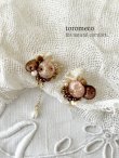 画像5: toromeco／”tsubuto” スフレスパンコールのイヤリング ・ピンクブラウン (5)