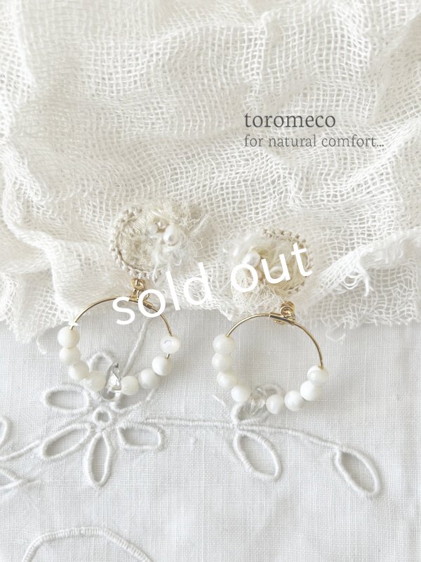 画像4: toromeco／草木染め ”tane” 天然石イヤリング (4)