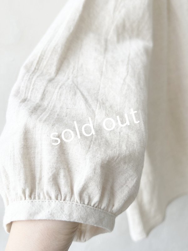 画像5: sloe／フリル襟のパフ袖ブラウス・生成り (5)