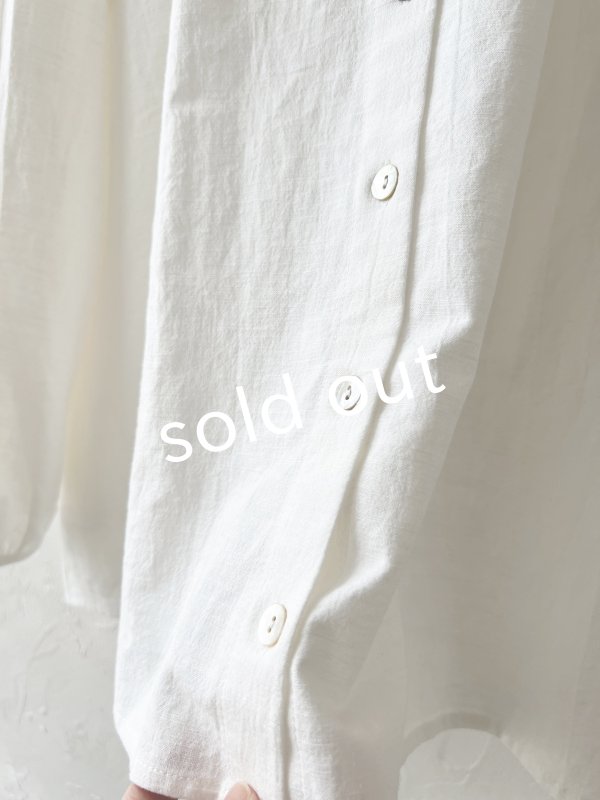 画像4: sloe／フリル襟のパフ袖ブラウス・オフホワイト (4)