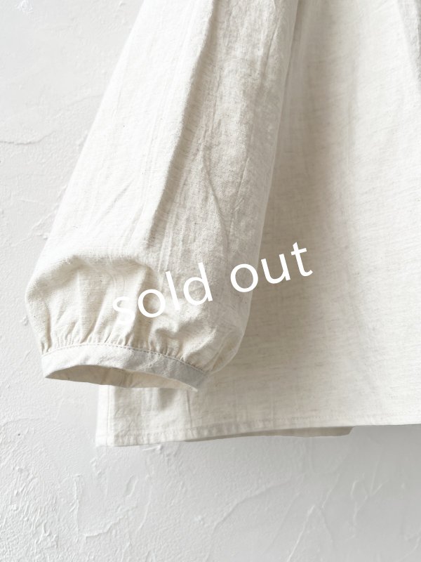 画像4: sloe／フリル襟のパフ袖ブラウス・生成り (4)