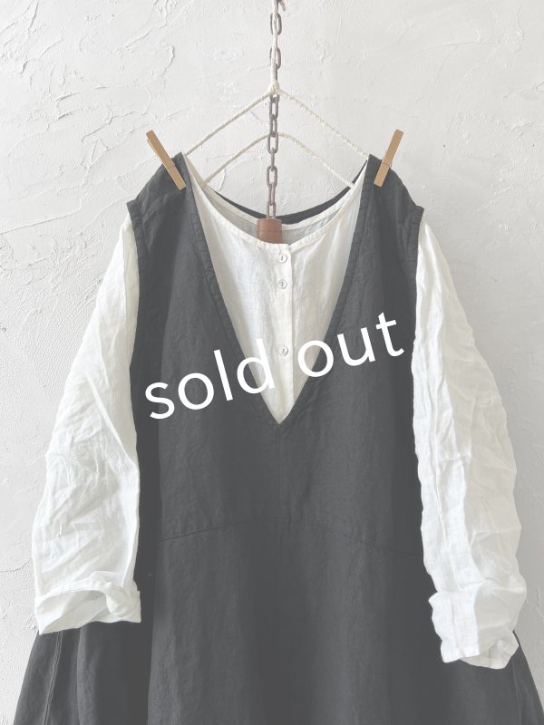 画像3: SO／Vネックジャンパースカート・ブラック (3)