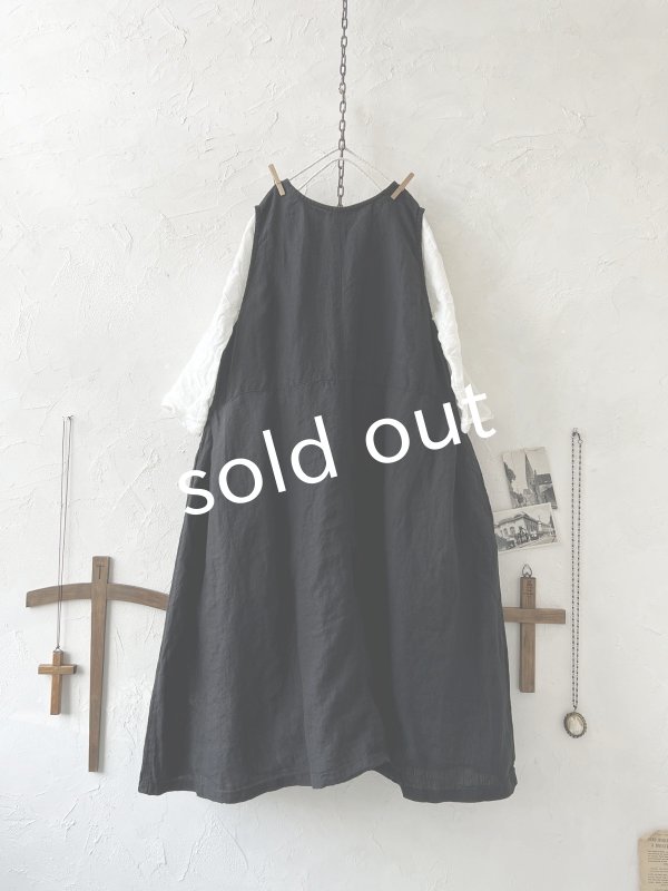 画像7: SO／Vネックジャンパースカート・ブラック (7)