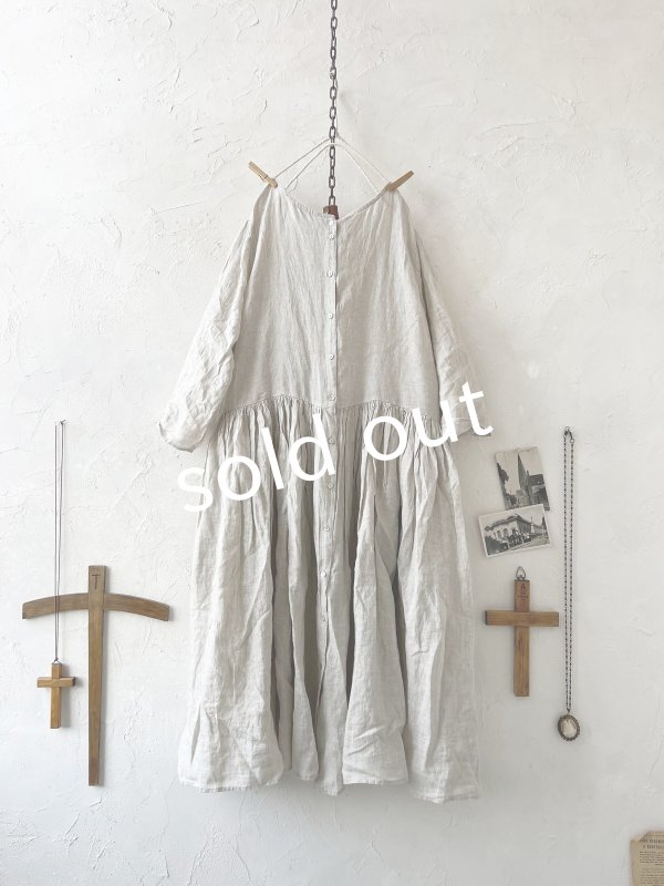 画像7: SO／２wayギャザーワンピース・ナチュラル (7)