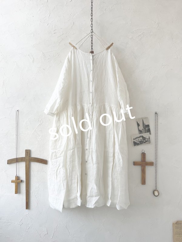 画像6: SO／２wayギャザーワンピース・オフホワイト (6)