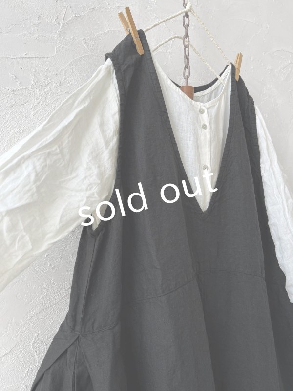 画像4: SO／Vネックジャンパースカート・ブラック (4)