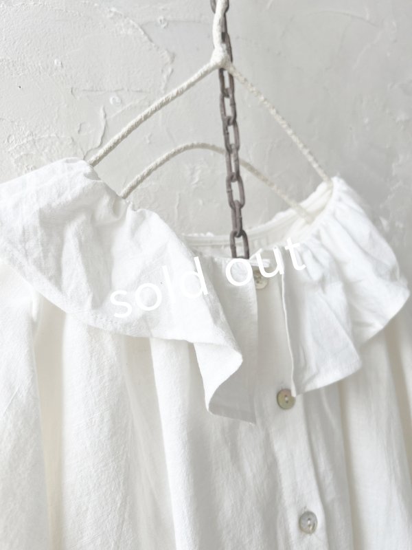 画像3: sloe／フリル襟のパフ袖ブラウス・オフホワイト (3)