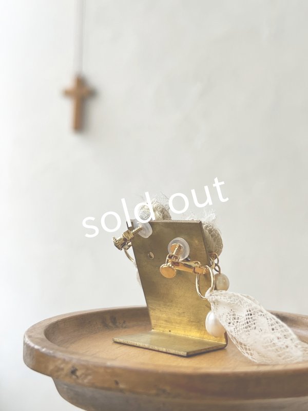 画像4: toromeco／草木染め ”tane” 2wayレースタッセルイヤリング (4)