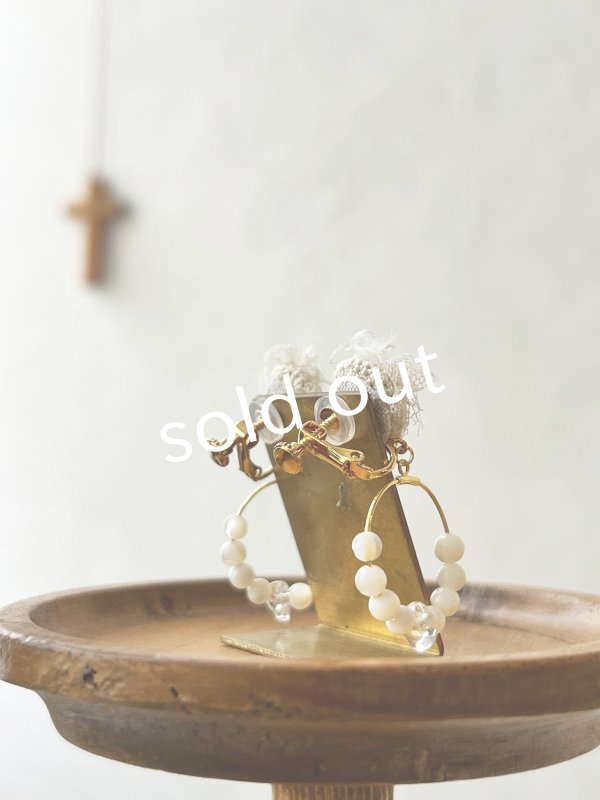 画像3: toromeco／草木染め ”tane” 天然石イヤリング (3)