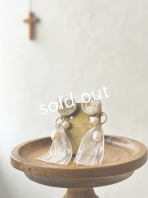 画像3: toromeco／草木染め ”tane” 2wayレースタッセルイヤリング (3)