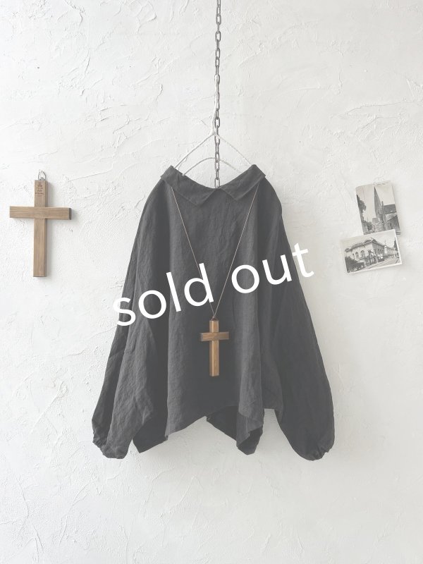 画像6: Libera&Capricciosa/2wayリネンブラウス・ブラック (6)