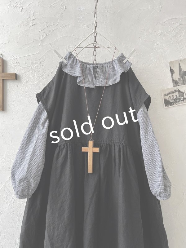 画像3: 08mab/ノースリーブワンピース・黒 (3)