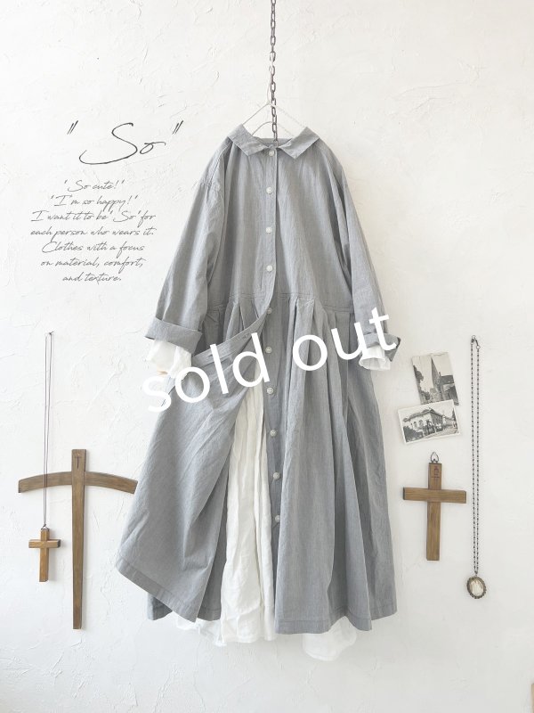 画像2: SO／タックワンピース・シャンブレー (2)