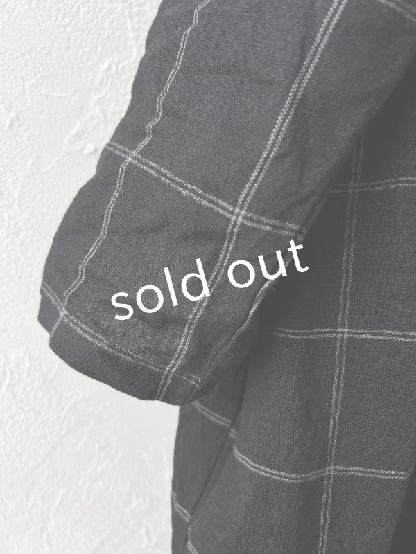 画像3: 08mab/ギャザーワンピース・黒ウインドウペン (3)