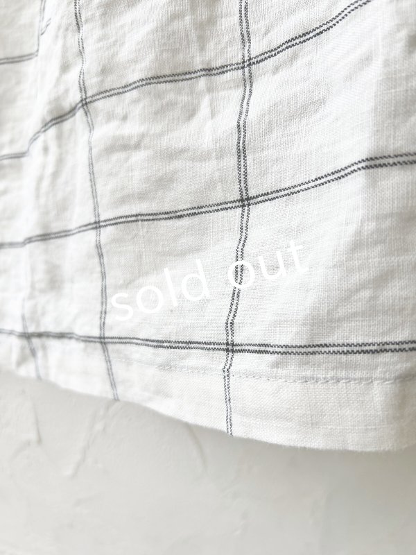 画像7: 08mab/ギャザーワンピース・白ウインドウペン (7)