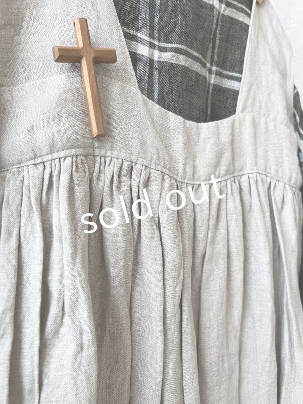 画像3: Avenue/後ろりぼんジャンパースカート・生成り (3)