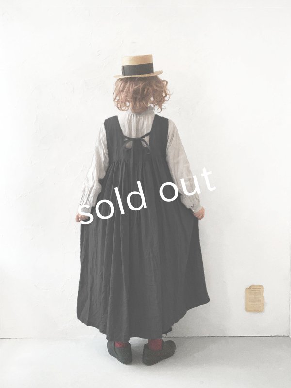 画像10: Avenue／後ろりぼんジャンパースカート・黒 (10)