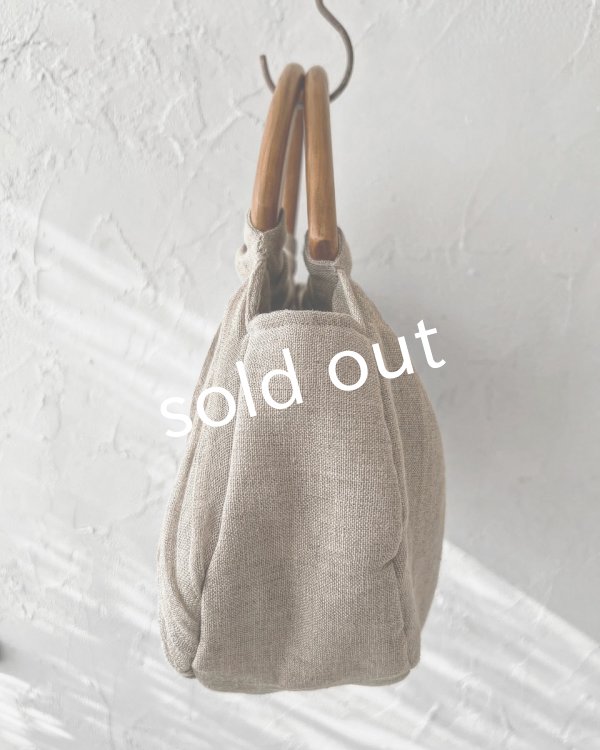 画像6: ecru-ke／木の持ち手バッグ・ブラックチェリー＆パッチワーク (6)