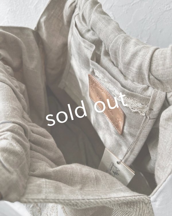 画像8: ecru-ke／木の持ち手バッグ・ブラックチェリー＆パッチワーク (8)