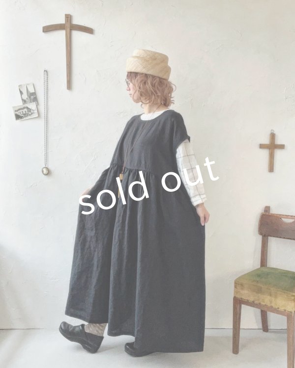 画像7: 08mab/ノースリーブワンピース・黒 (7)