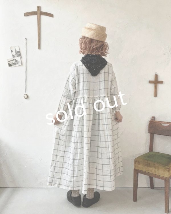 画像12: 08mab/ギャザーワンピース・黒ウインドウペン (12)