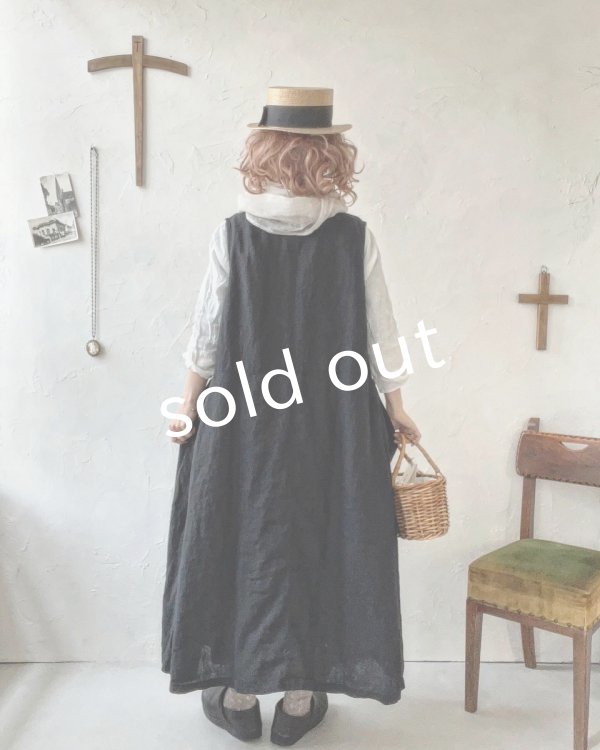 画像10: SO／Vネックジャンパースカート・ブラック (10)