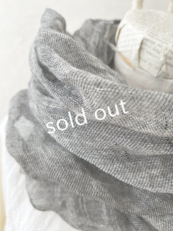 画像3: Branch m'/リネンガーゼスヌード・ブラック (3)