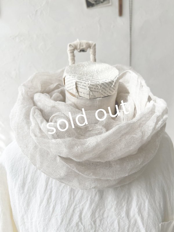 画像2: Branch m'／リネンガーゼスヌード・オフ (2)