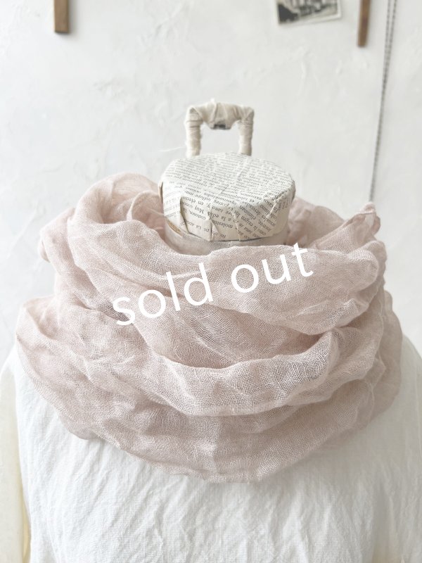 画像2: Branch m'/リネンガーゼスヌード・ライトピンク (2)