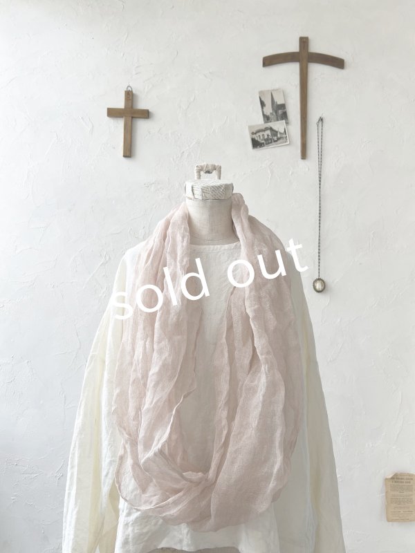 画像4: Branch m'/リネンガーゼスヌード・ライトピンク (4)