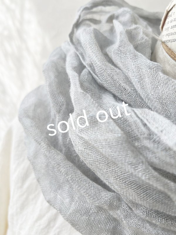 画像3: Branch m'／リネンガーゼスヌード・ライトブルー (3)