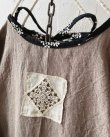 画像3: MARCHE' DE SOEUR／ブルターニュのワンピース・ココアベージュ×黒刺繍 (3)
