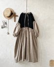 画像10: MARCHE' DE SOEUR／ブルターニュのワンピース・黒×ベージュ (10)
