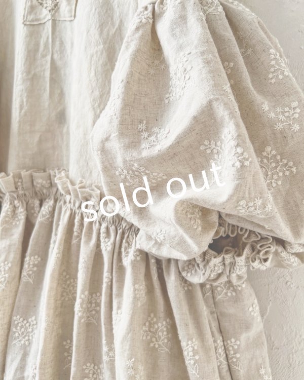 画像8: MARCHE' DE SOEUR／ブルターニュのワンピース・ミルク×生成り刺繍 (8)