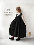 画像1: Avenue／後ろりぼんジャンパースカート・黒 (1)