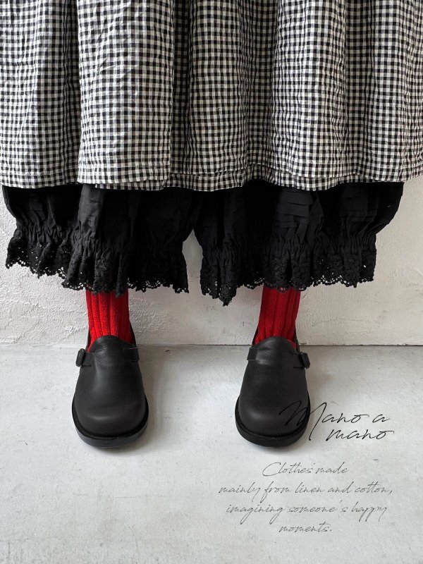 画像3: manoamano/１段レースドロワーズペチパンツ・黒 (3)