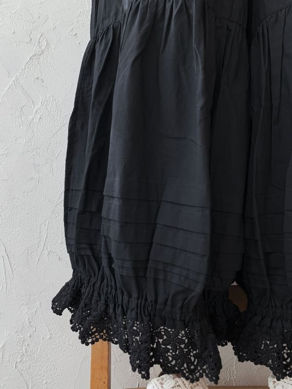 画像4: manoamano/１段レースドロワーズペチパンツ・黒 (4)