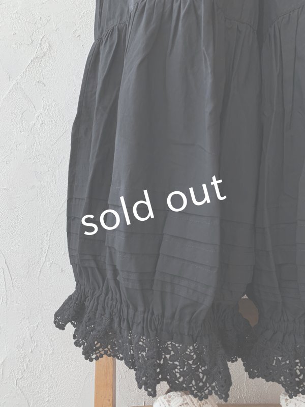 画像4: manoamano/１段レースドロワーズペチパンツ・黒 (4)