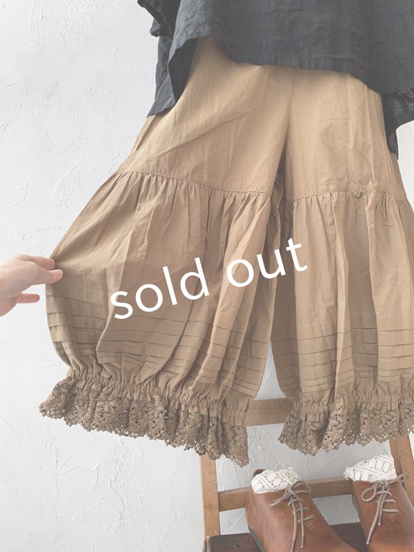 画像6: manoamano/１段レースドロワーズペチパンツ・オリーブ (6)